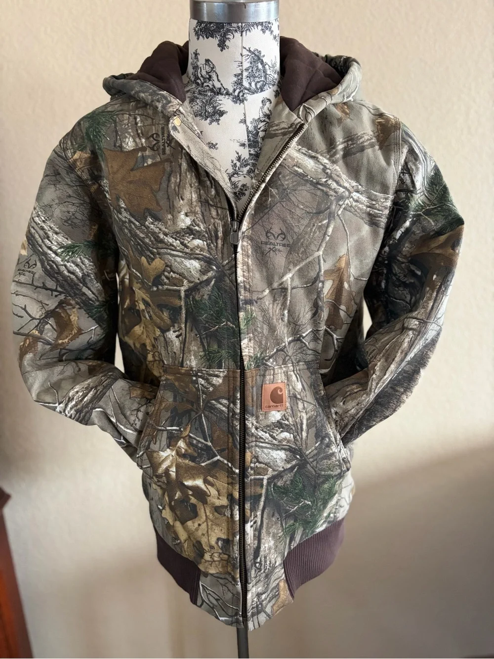 Carhartt Kids' Realtree Camo Hooded Jacket - Brown/Green